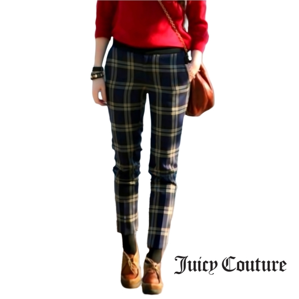 ~Juicy Couture~ Eton Wool blend Tartan Plaid Pants Sz 4
